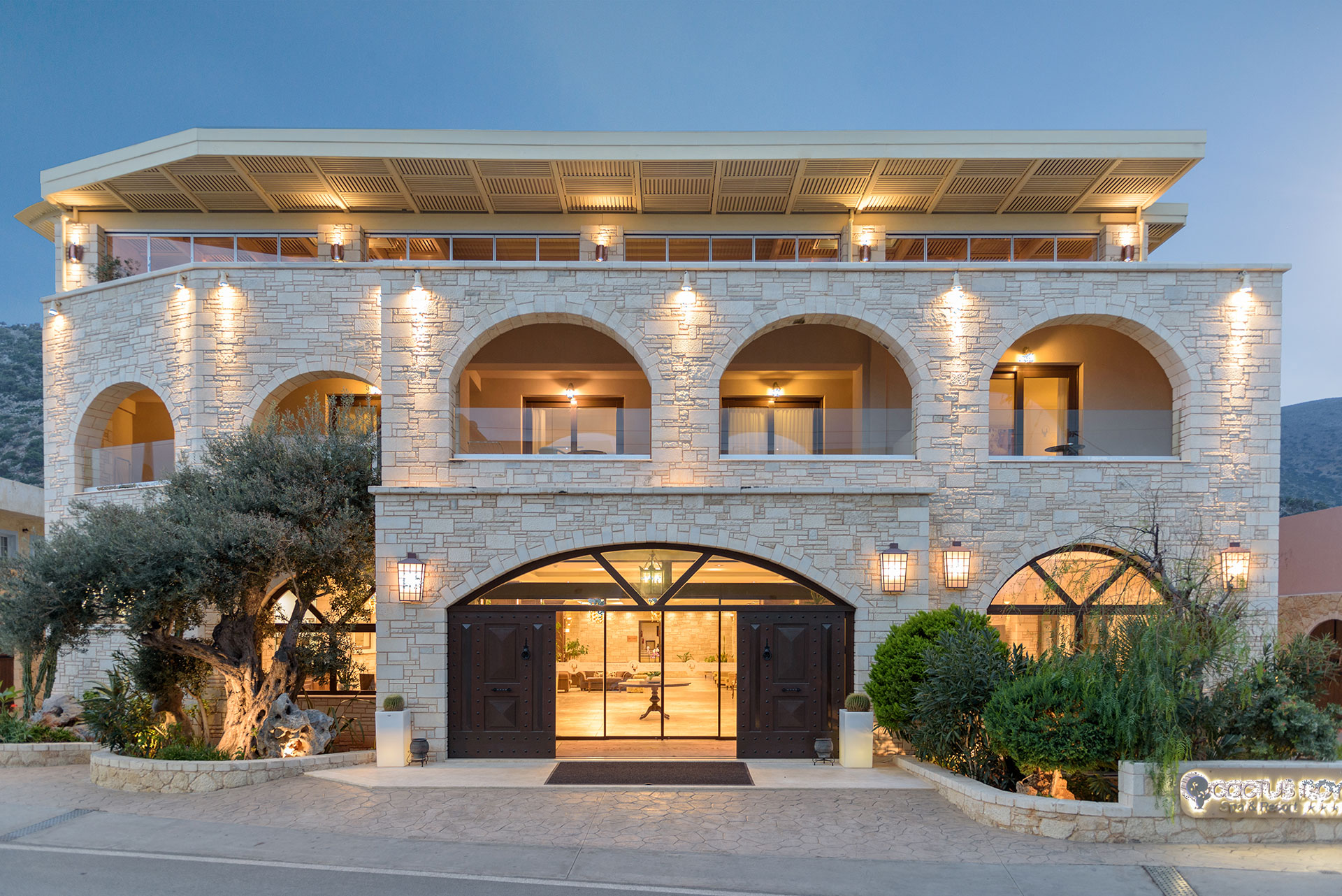 Είσοδος ξενοδοχείου στην Σταλίδα, Κρήτη