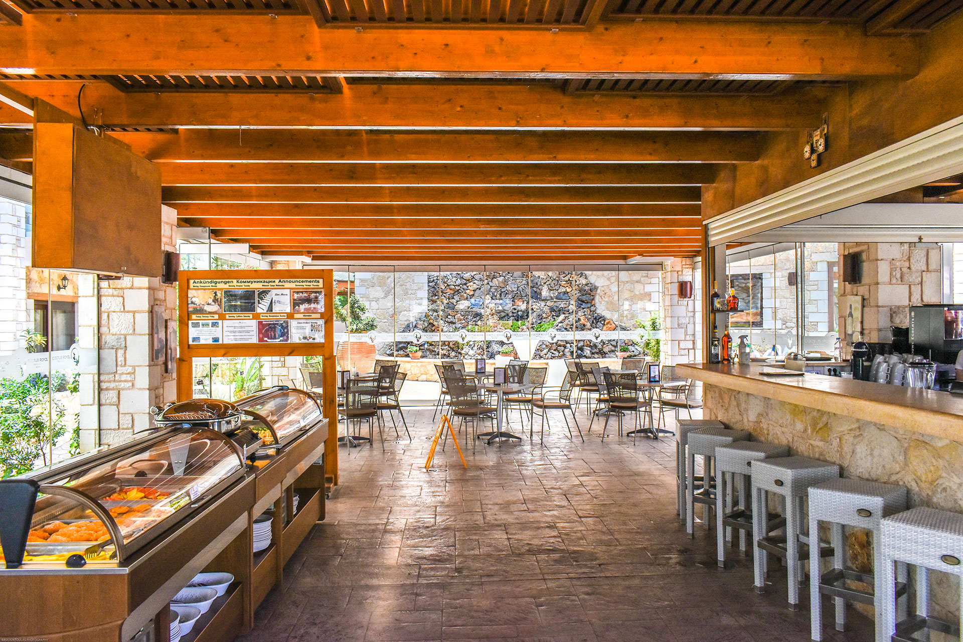 Interior view from the hotel pool bar