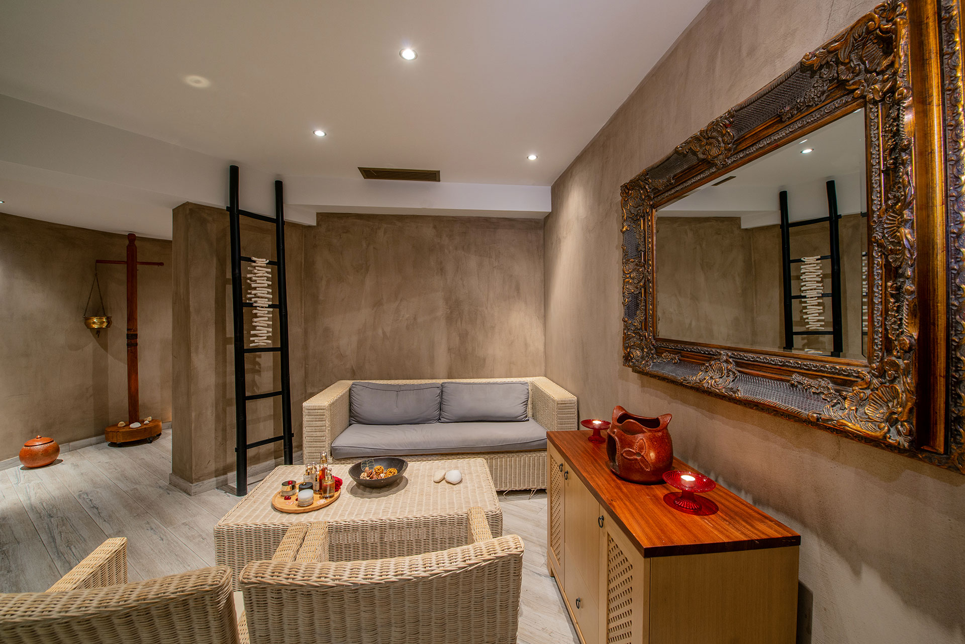 Χώρος αναμονής σπα του ξενοδοχείου 