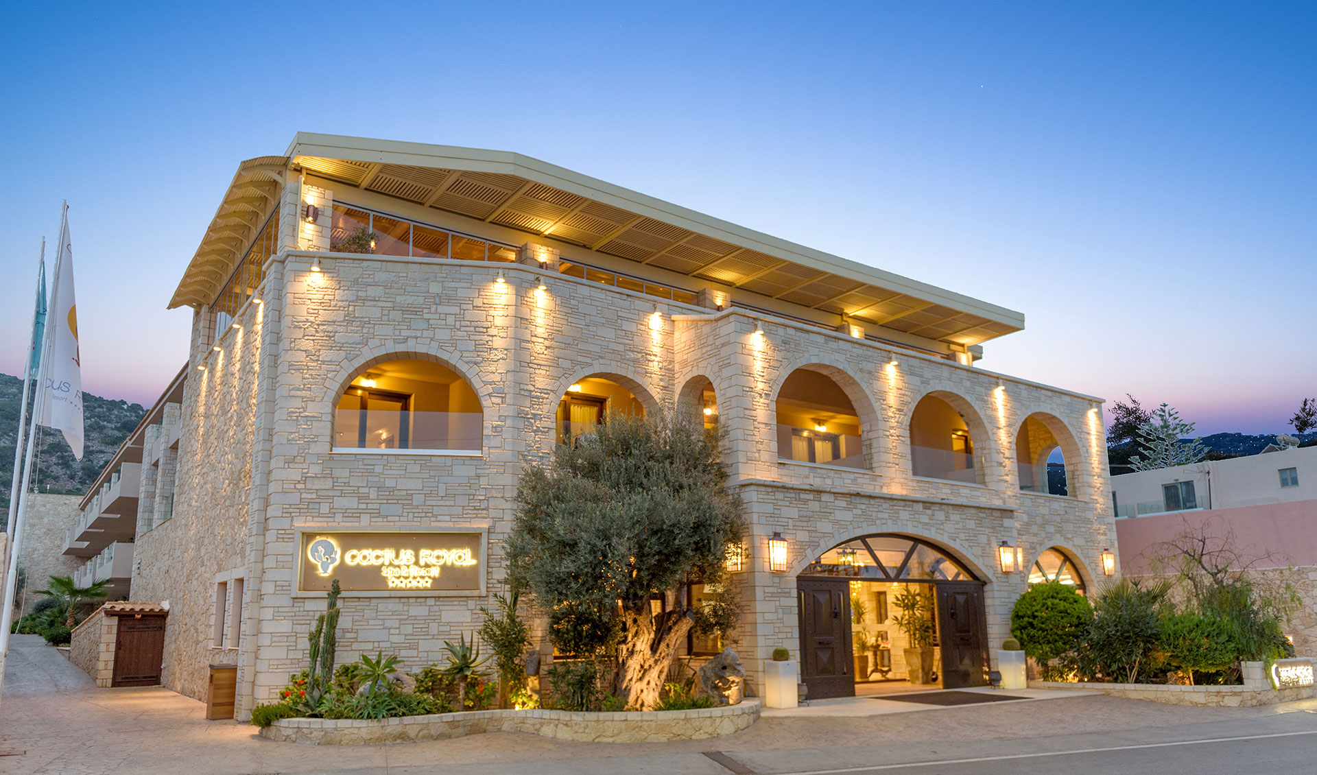 Είσοδος ξενοδοχείου στην Σταλίδα, Κρήτη